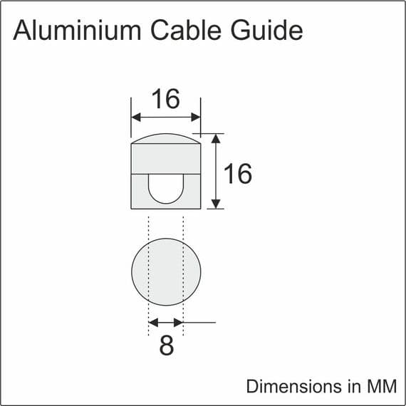 Aluminium Cable Guide Obsidian Plated