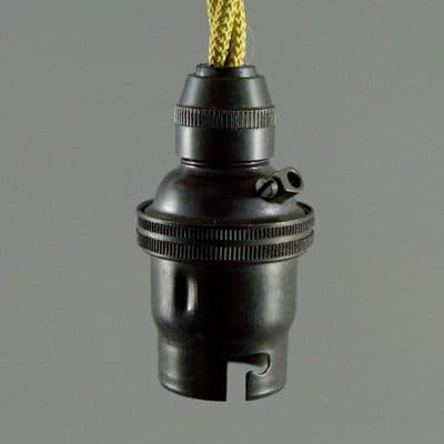 B22 Vintage Bayonet socket  - Gun Metal