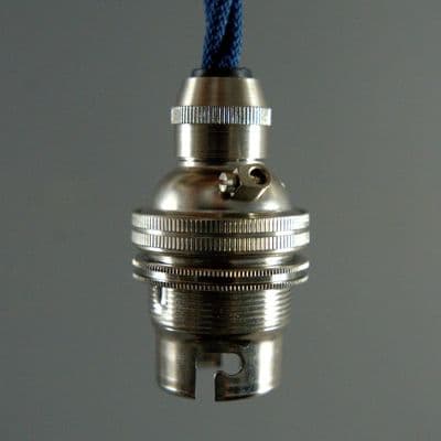 B22 Vintage Bayonet socket  - Nickel (with Shade Holder)