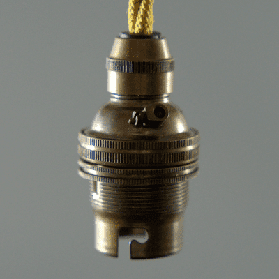 B22 Vintage Bayonet socket - Old English (with shade holder)