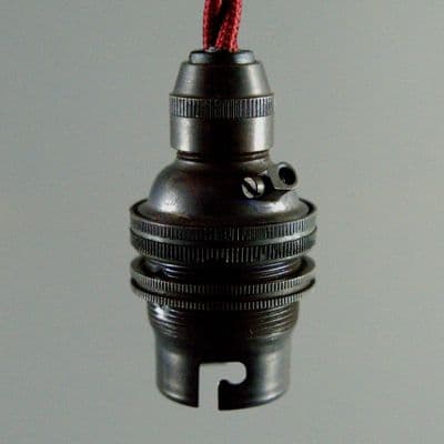 B22 Vintage Socket Bayonet - Gun Metal (with shade holder)