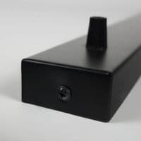 Black 600mm Steel Ceiling Rose Bar  - 3 Cable Outlet