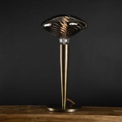 Bordeaux Bare Bulb Table Lamp - Antique Brass