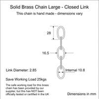 Brass Oval Lighting Chain Large - Gun Metal finish