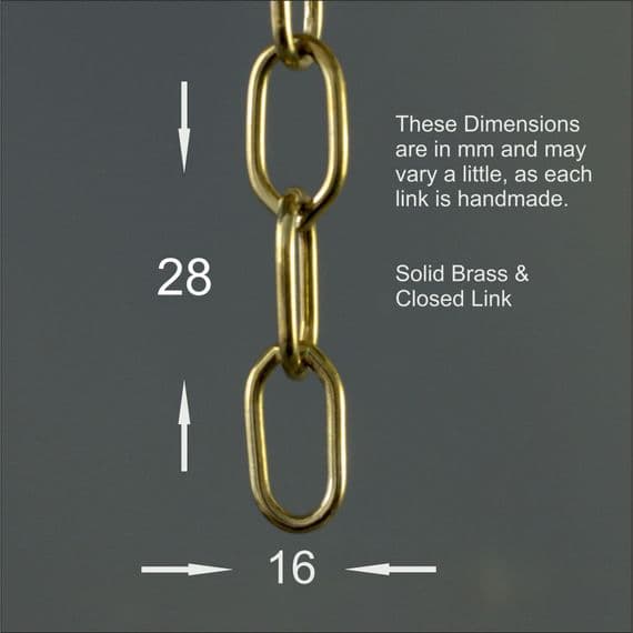 Brass Oval Lighting Chain Large - Natural Brass finish