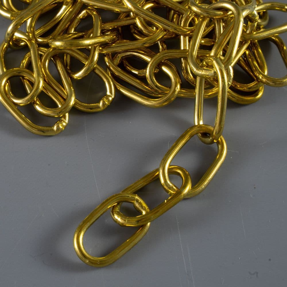 Brass Oval Lighting Chain Large Natural Brass finish