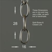 Brass Oval Lighting Chain Large - Nickel finish