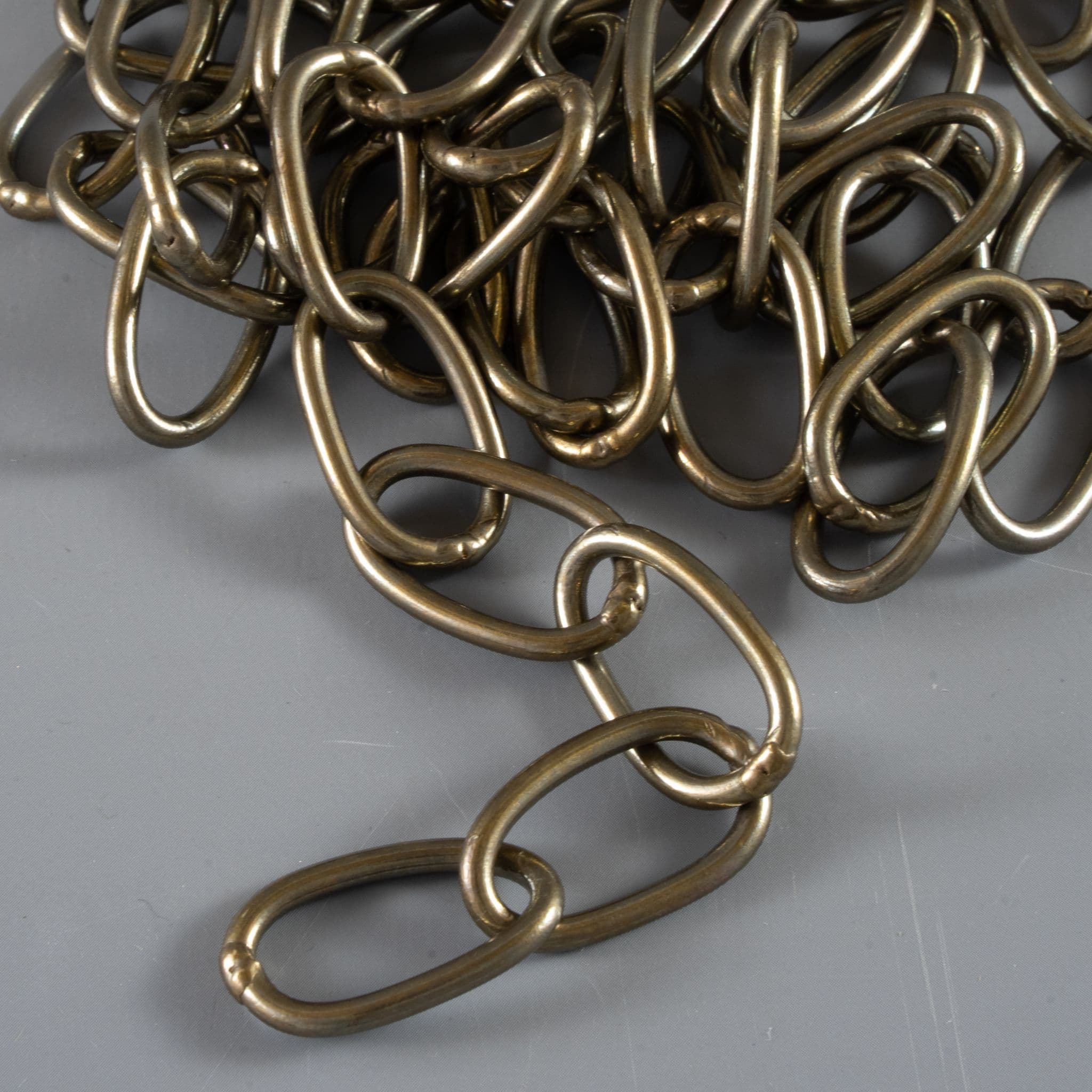 Brass Oval Lighting Chain Large Old English finish