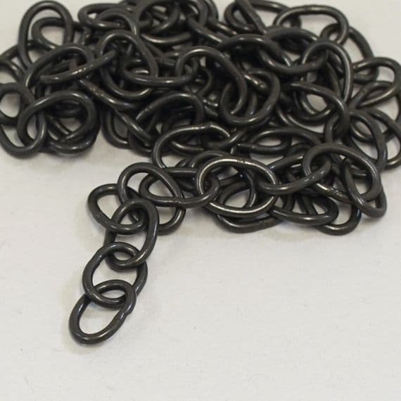 Brass Oval Lighting Chain Medium - Gun Metal finish