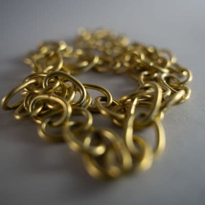 Brass Oval Lighting Chain Medium - Natural Brass finish