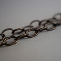 Brass Oval Lighting Chain Medium - Old English finish