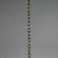 Brass Oval Lighting Chain Medium - Old English finish