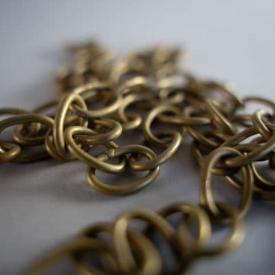 Brass Oval Lighting Chain Medium - Soft Gold finish