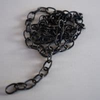 Brass Oval Lighting Chain Small - Gun Metal finish