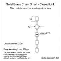 Brass Oval Lighting Chain Small - Gun Metal finish