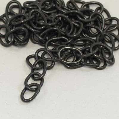 Brass Oval Lighting Chain Small - Gun Metal finish