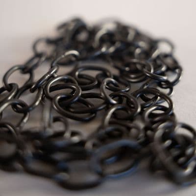 Brass Oval Lighting Chain Small - Gun Metal finish