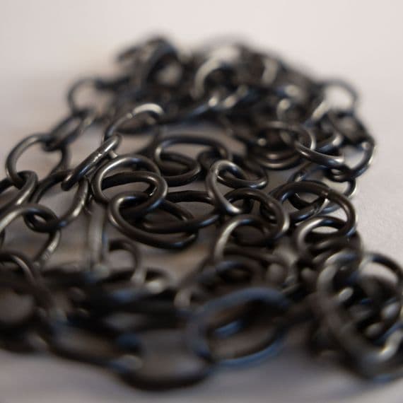 Brass Oval Lighting Chain Small - Gun Metal finish