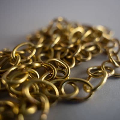 Brass Oval Lighting Chain Small - Natural Brass finish