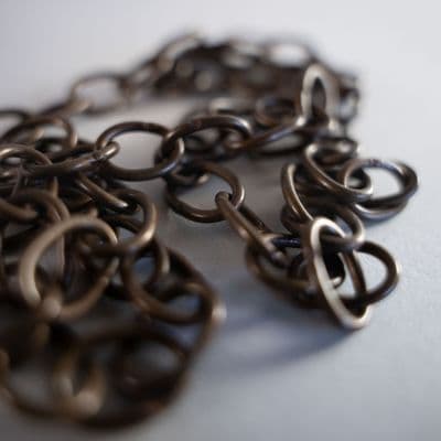 Brass Oval Lighting Chain Small - Old English finish