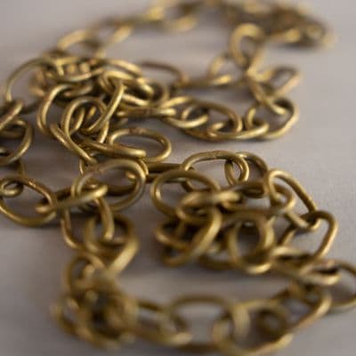 Brass Oval Lighting Chain Small - Soft Gold finish