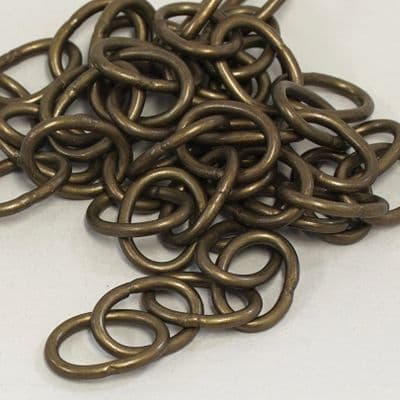 Brass Oval Lighting Chain X Large - Old English finish