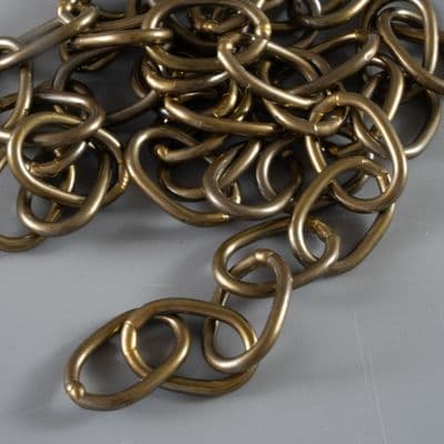 Brass Oval Lighting Chain X Large - Old English finish
