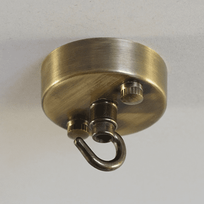 Ceiling Rose with Hook - Small - Antique Brass