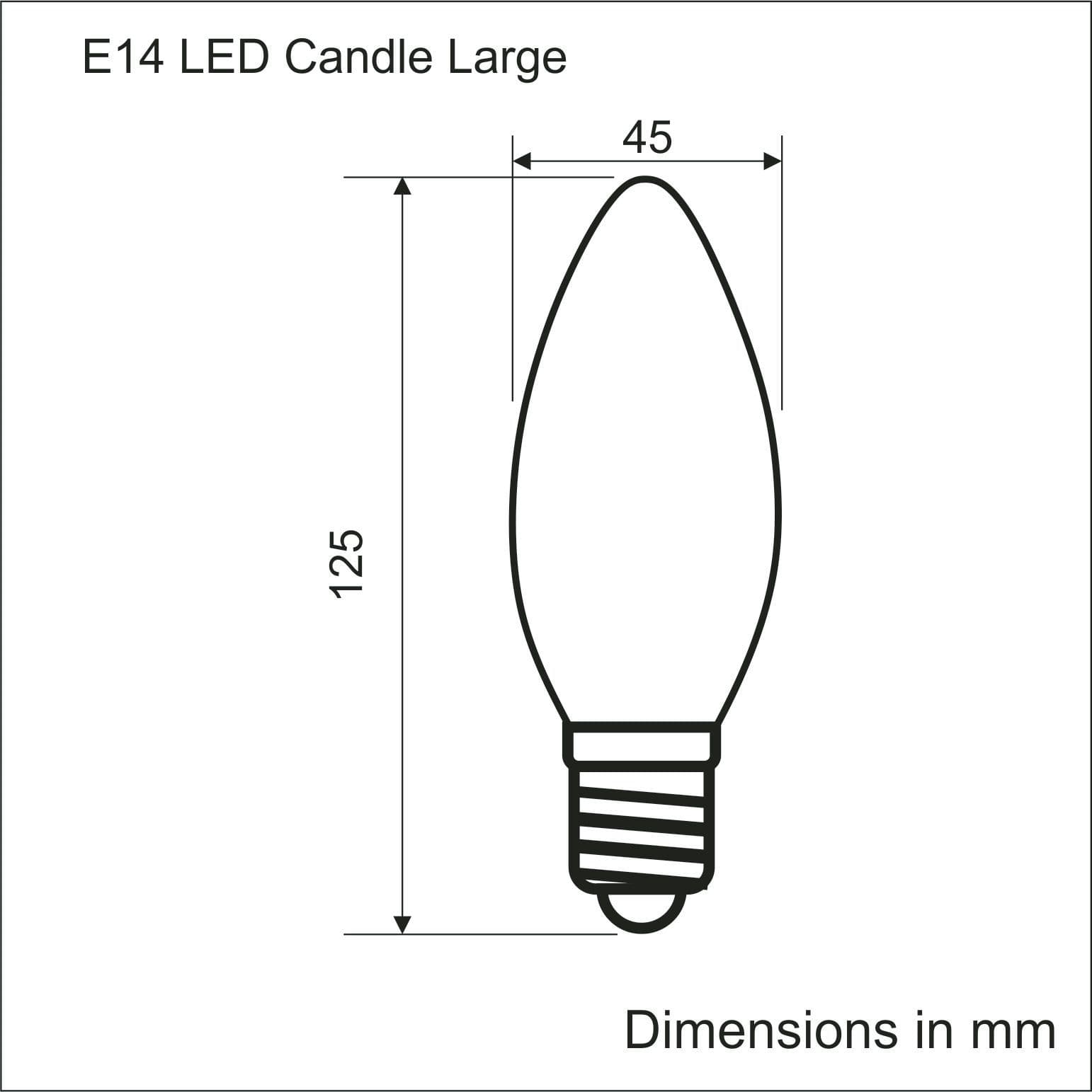 Chandelier Large Candle LED E14 Bulk Discount