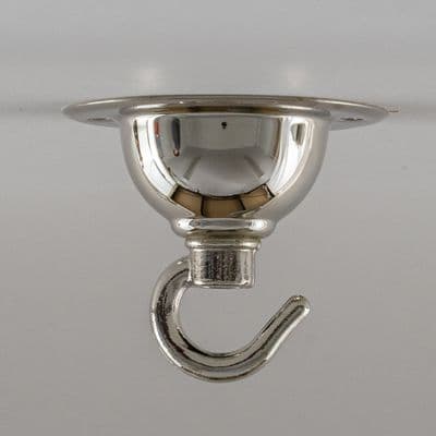 Chrome Ceiling  Rose with Hook