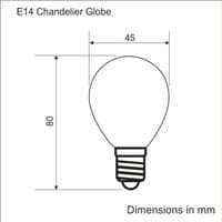 E14 Chandelier Globe