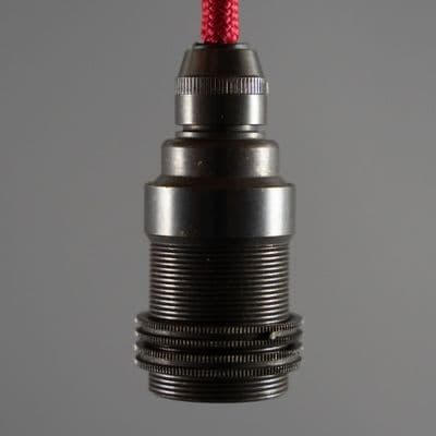 E14 Socket - Gun Metal (With Shade Holder)