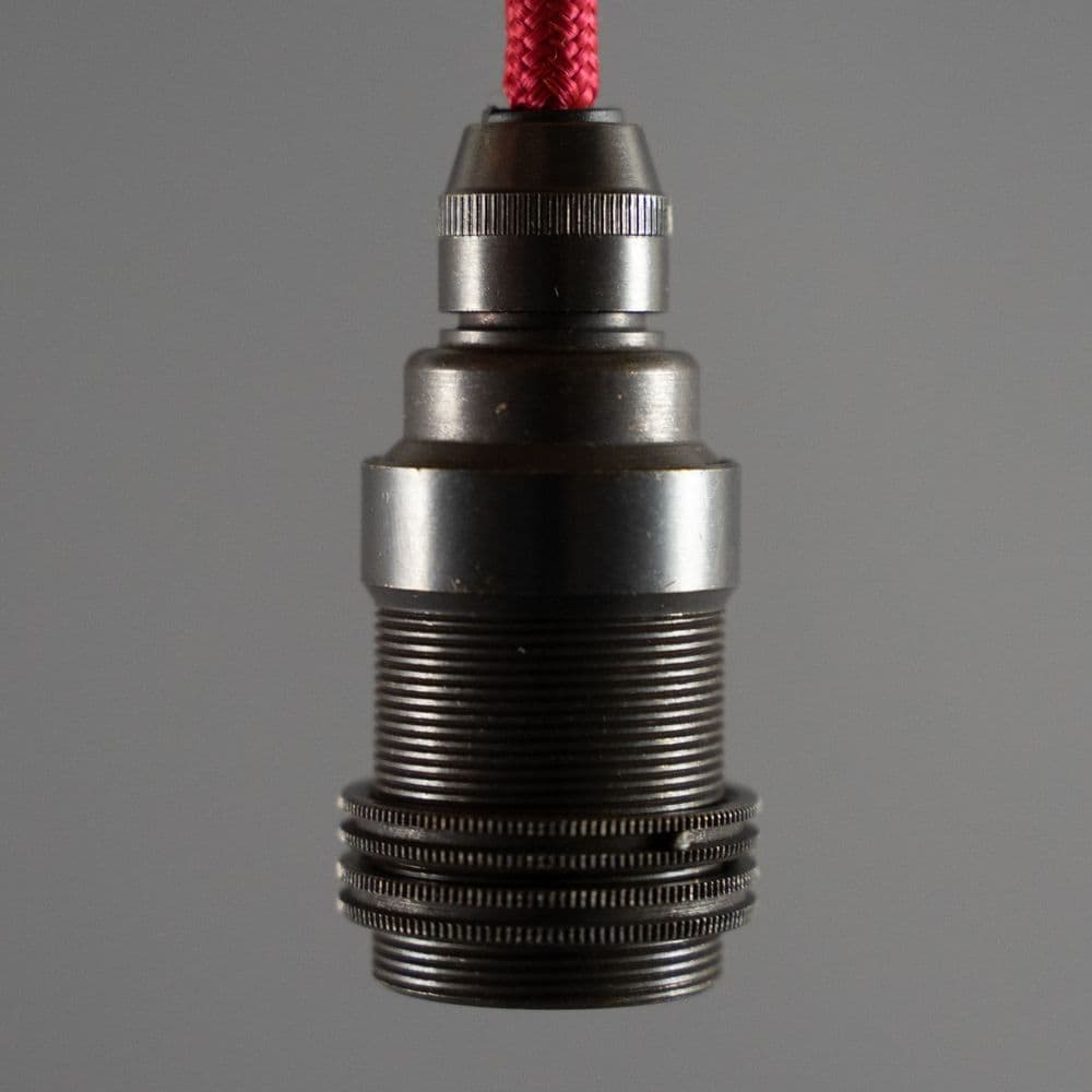 E14 Socket - Gun Metal With Shade Holder