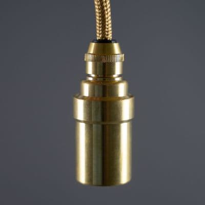 E14 Socket - Natural Brass