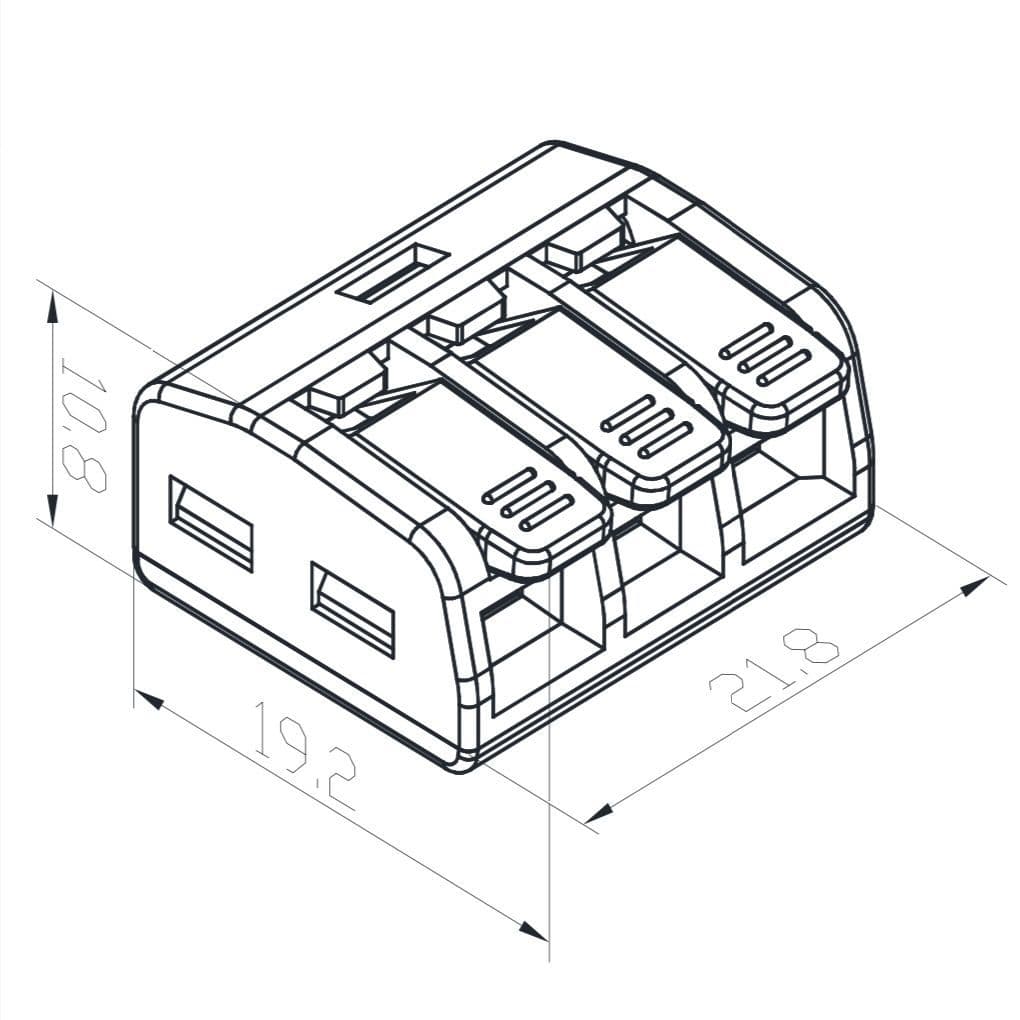 Easy Lever Connector - 3 pole