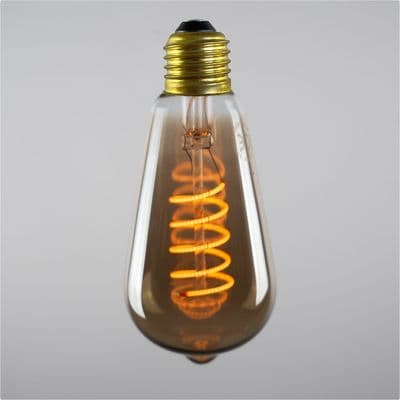 Edison Large LED E27 Spiral Smoke