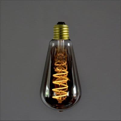 Edison Medium LED E27 Spiral Smoke