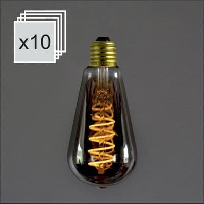 Edison Medium LED E27 Spiral Smoke Bulk Discount