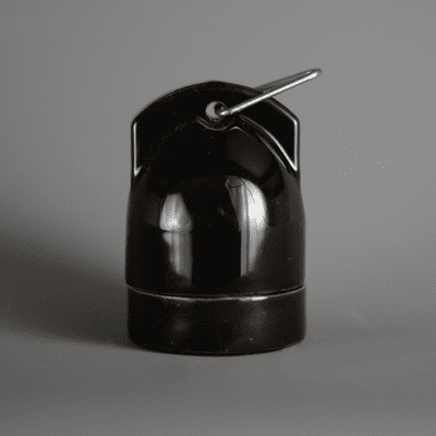 Festoon Porcelain E27 Light Socket - Black