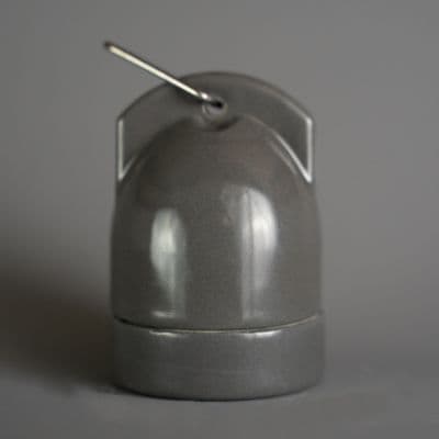 Festoon Porcelain E27 Light Socket - Shadow Grey