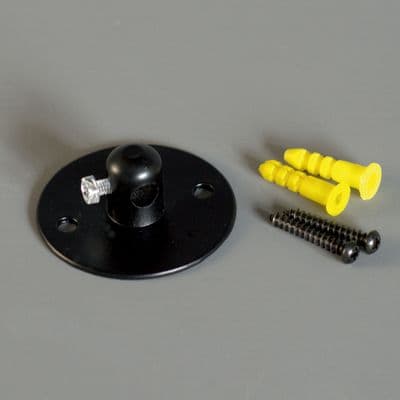 Flanged Metal Cable Guide in Black