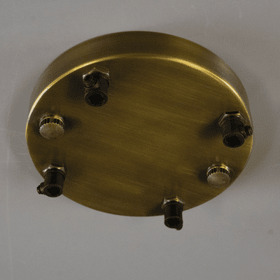 Four Cable  Ceiling Rose - Antique Brass