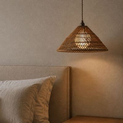 Fritton - rattan ceiling pendant 45cm Diameter