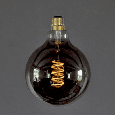 Globe Large LED  B22 Spiral Smoke