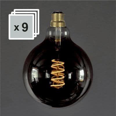 Globe Large LED  B22 Spiral Smoke Bulk Discount