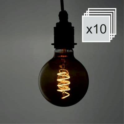 Globe Medium LED E27 Spiral Smoke Bulk Discount