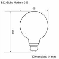Vintage filament edison light bulb
