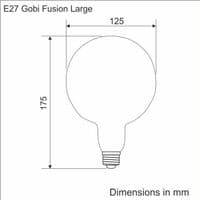 Gobi Fusion Large Globe E27 - Iron