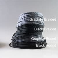 Round Fabric lighting cable in black