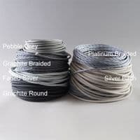 Round Fabric lighting cable in black